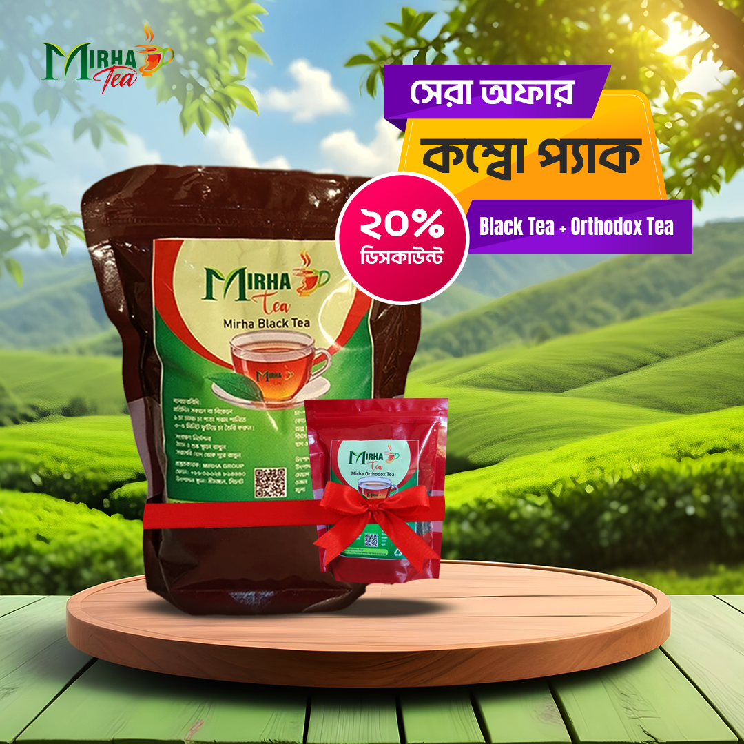 Mirha tea post combo 1000 gm Black + 100 gm Orthodox Black Tea 1000 (gm) + Orthodox Tea 100(gm)