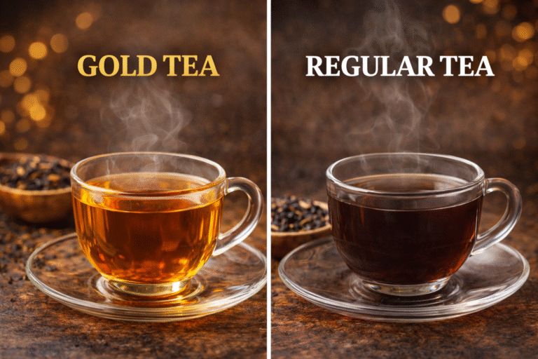 Gold tea vs regular tea